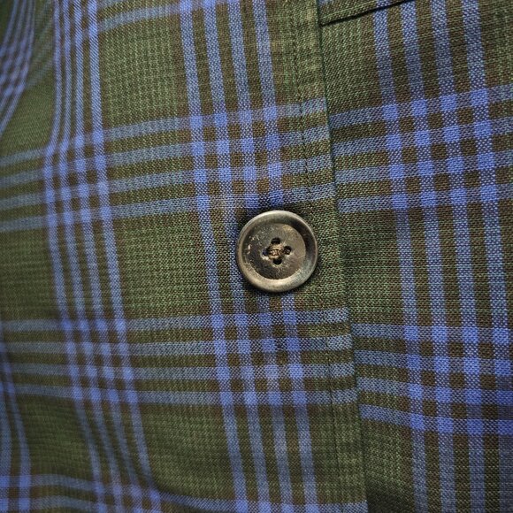 Vintage 1970s 36R Green Check 3-Button Sport Coat Blazer Jacket G662 - Picture 11 of 11